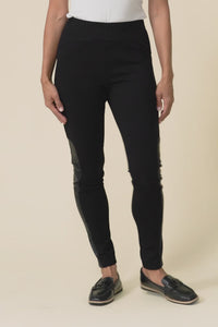 Jesse Black Trim Stretch Leggings,Video