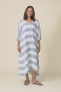 Marcel Steel Stripe Linen Dress,video