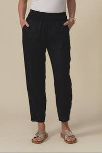Tatum Black Linen Pants,Video