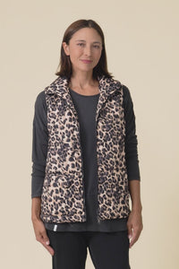 Johnny Brown Leopard Puffer Vest,Video