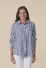 Amour Navy Stripe Puff Sleeve Shirt,Video