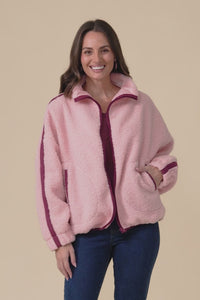 Aubrey Pink Fleece Jacket,Video