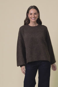 Grady Chocolate Knit Jumper,Video