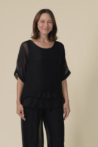 Myers Black Silk Layer Top,Video