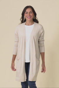 Mary Natural Pocket Cardigan,Video
