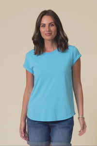 Manly Blue Cotton Tee,Video