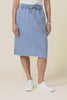 Quinn Blue Denim Drawstring Skirt,Video