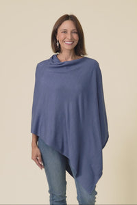 Amy Steel Wool Blend Poncho,Video