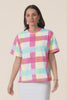 Monaco Blue Check Cotton Top,video