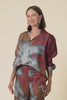 Palisades Mocha Floral Silk Shirt,Video