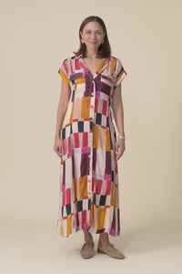 Portia Red Geo Tie Dress,Video