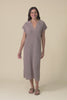 Santaz Taupe Collared Tie Dress,Video