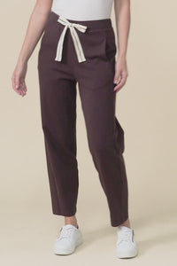 Fisher Chocolate Cotton Barrel Pants,Video