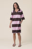 Freedom Chocolate Stripe Cotton Pocket Dress,video