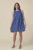 Willa Indigo Crinkle Cotton Dress,video