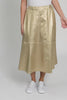 Oriel Gold Faux Leather Midi Skirt,Video
