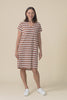 Harley Chocolate Stripe Cotton Tee Dress,Video