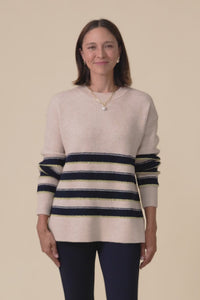 Camryn Cream Stripe Knit Jumper,Video