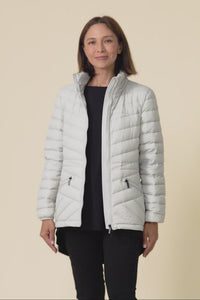 Cushla Grey Down Puffer Jacket,Video