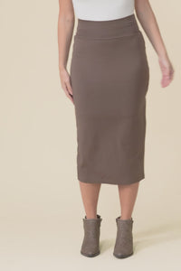 Chocolate Bamboo Maxi Tube Skirt,Video