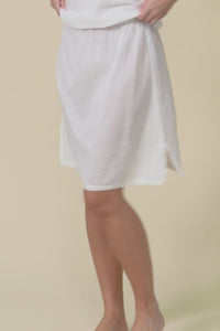 White Cotton Slip Skirt,Video