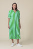 Tricia Turquoise Stripe Cotton Shirt Dress,Video