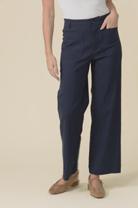 Marine Navy Straight Leg Pants,Video