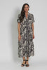 Essadora Black Leaf Linen Dress,Video