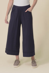 Lena Navy Micro Modal Resort Pants,Video