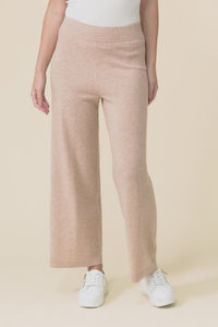 Dalia Beige Wool Cashmere Pants,Video