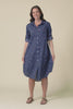Hailey Navy Nautical Cotton Button Kaftan,Video
