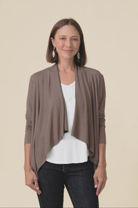 Joni Chocolate Bamboo Cardigan