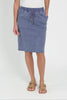 Dinah Washed Blue Cotton Drawstring Skirt,Video