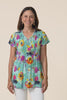 Fia Sky Blue Flower Crinkle Cotton Top,video