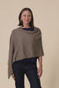 Elorie Khaki Cotton Cashmere Poncho,Video