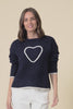 Zoe Navy Heart Knit Jumper,Video