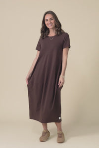 Diana Chocolate Cotton Pocket Dress,Video