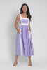 Jolie Purple Trim Cotton Blend Dress,Video