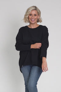 Divine Black Cotton Crew Sweatshirt,Video