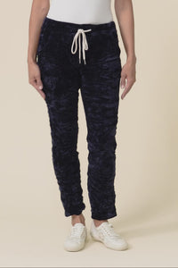 Soleil Navy Drawstring Pants,Video