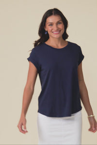 Manly Navy Cotton Tee,Video