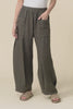 Ona Khaki Linen Barrel Pants,video
