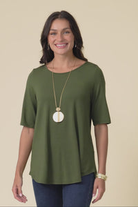 Buttery Green Half Sleeve Top,Video