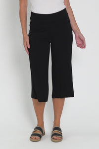 Cassie Black Bamboo Cropped Pants,Video