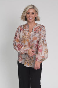 Altair Aries Floral Cotton Silk Shirt,Video