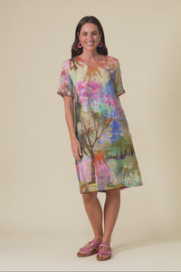 Osaka Pink Blossom Pocket Dress,Video