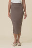 Chocolate Bamboo Maxi Tube Skirt