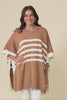 Fidelia Mocha Stripe Knit Poncho,Video