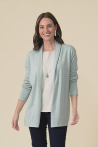 Primrose Mint Cotton Drape Cardigan,Video