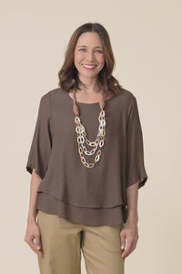 Liora Chocolate Layered Top,Video